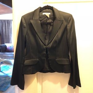 Marciano Black satin tailored blazer